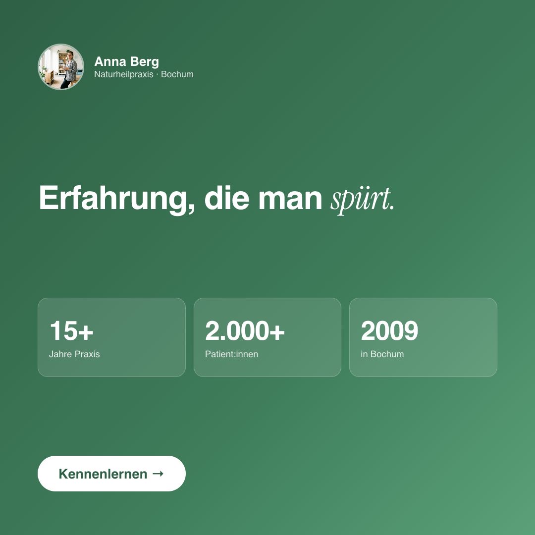 Werbeanzeige — 15+ Jahre, über 2.000 Patient:innen in Bochum